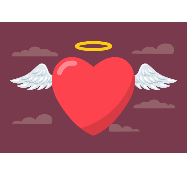 Szárnyas szív szerelem falfestmények - TenStickers