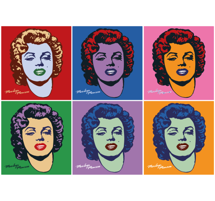Pop art portrék művészeti falfestmények - TenStickers