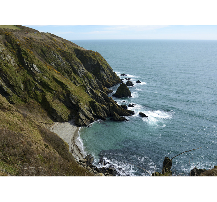 Tengerparti kőépítmény táj falfestmények - TenStickers