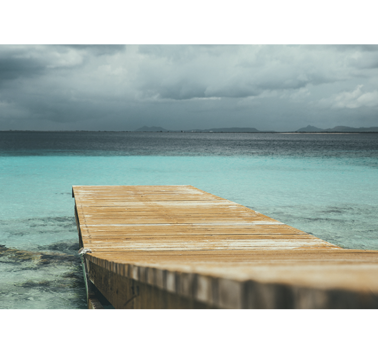 Móló a karibi térségben lefelé természetfestmény - TenStickers