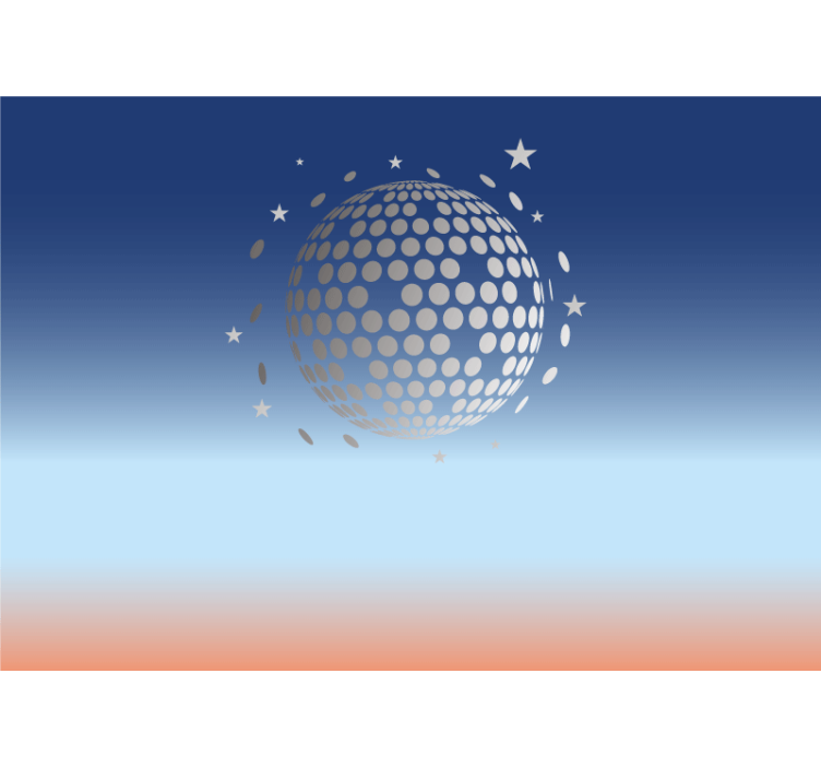 Zenei témájú falfestmények - disco labda mintázat - TenStickers