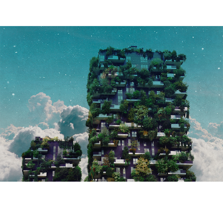 Zöld függő kert természeti falikárpitok - TenStickers