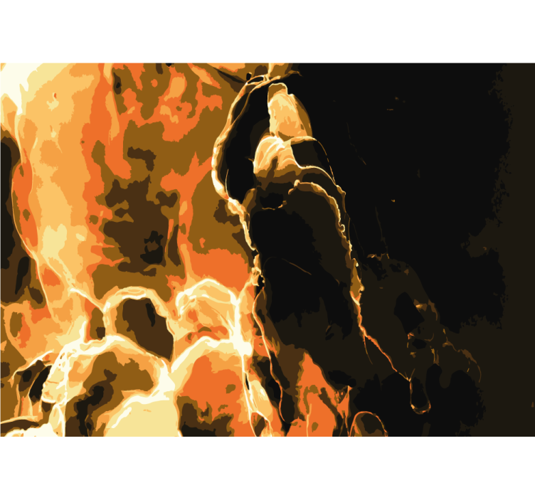 Lángoló absztrakt falfestmények - TenStickers