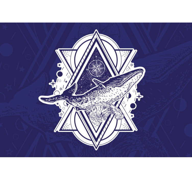 Fenséges bálna minták Állati falfestmények - TenStickers