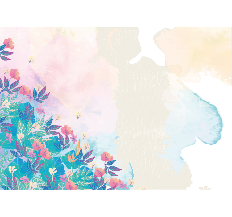 Vibráló virágos csobbanás Absztrakt fototapéta - TenStickers