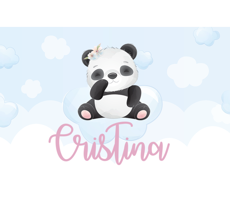 Cuki panda minták Állati falfestmények - TenStickers