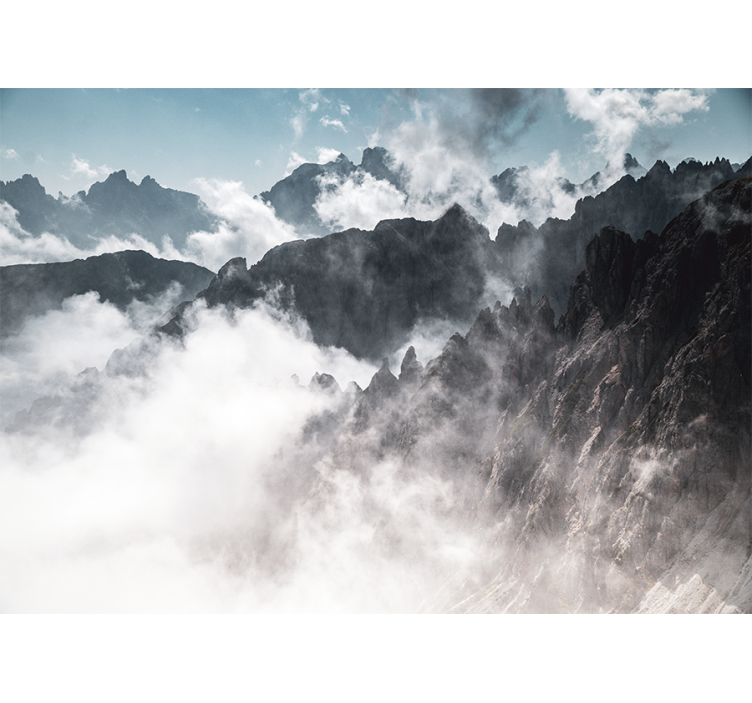 Fenséges csúcs siluett hegyi falfestmények - TenStickers