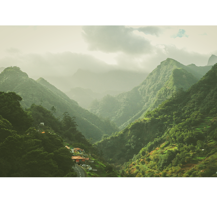 Hegyi völgy táj falfestmények - TenStickers