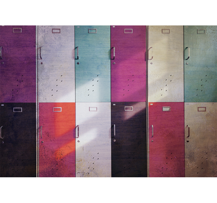 Színes zárható ajtók zenei témájú falfestmények - TenStickers