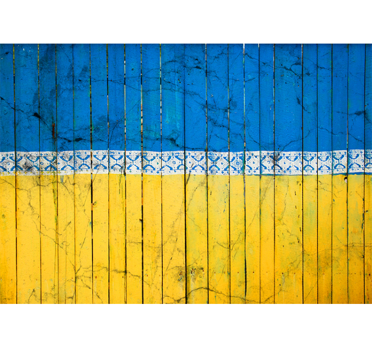 Városi falfestmény - fából készült deszka minta - TenStickers