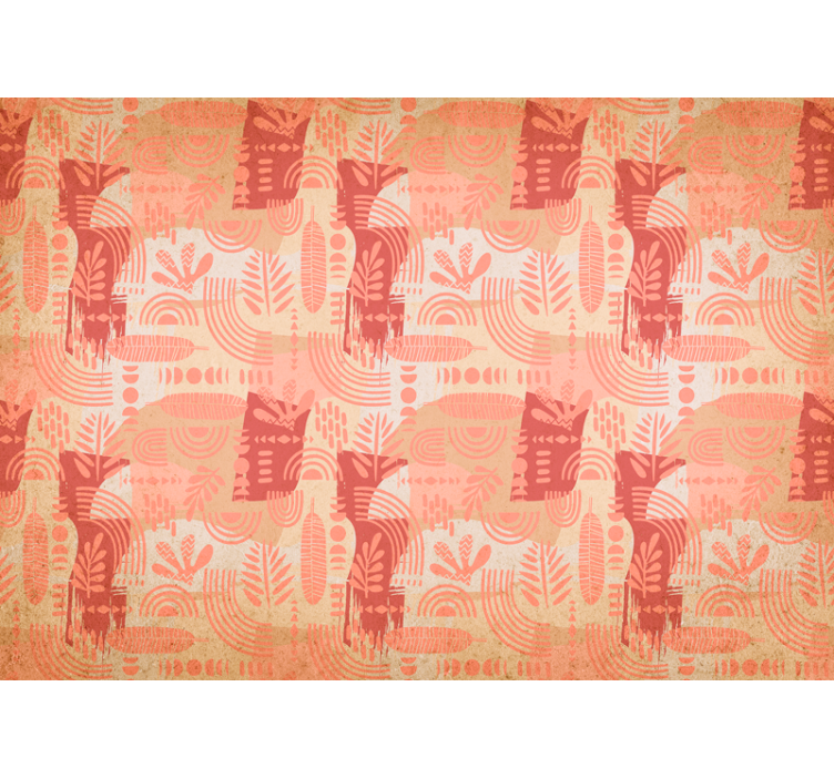 Geometrikus mintázatú falfestmények egyéb textúrákkal - TenStickers