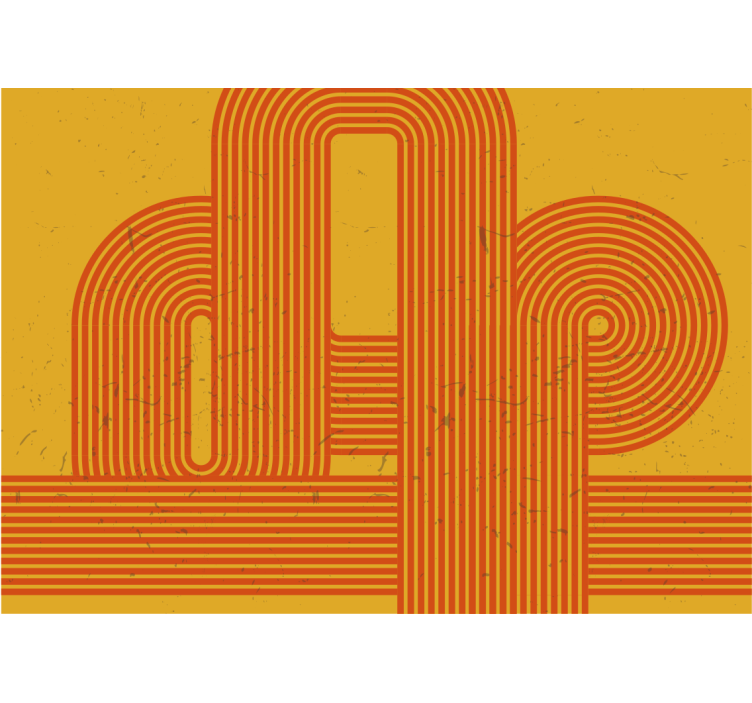 Absztrakt falfestmények Ívelt vonal minták - TenStickers