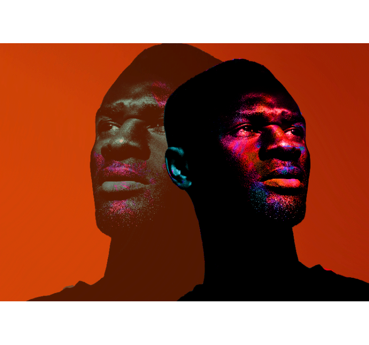 Dinamikus portré siluettek emberek falfestmények - TenStickers