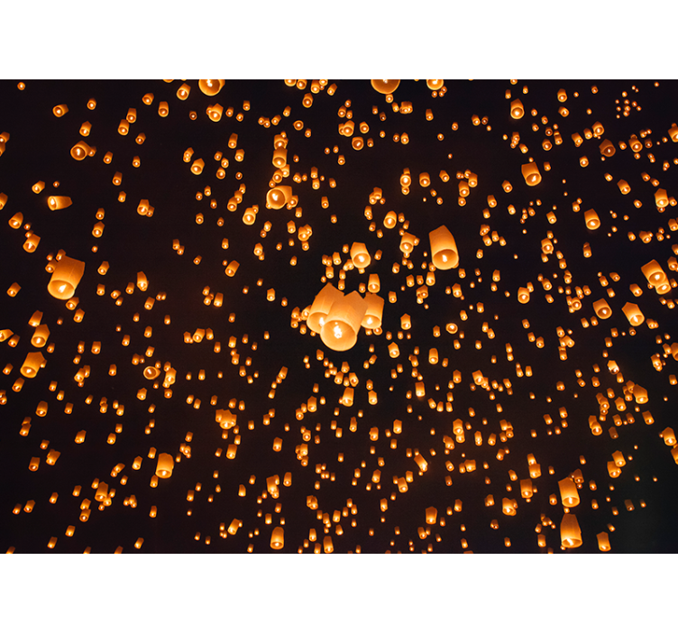 úszólámpás fesztivál Bejárati folyosó fototapéta - TenStickers