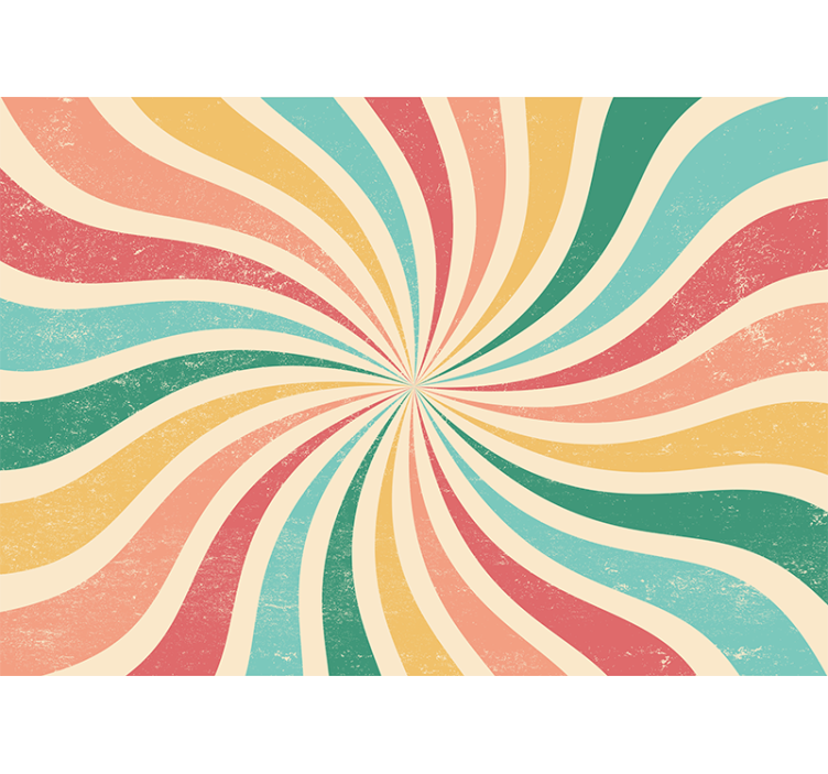 Spirális színes hullámok 3d hatású falfestmények - TenStickers