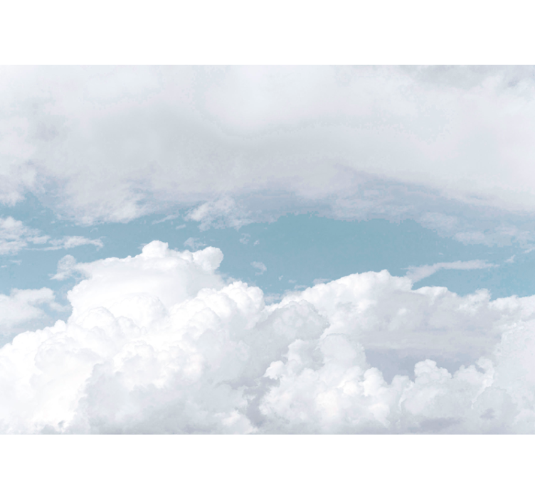 Fehér bolyhos felhők óvodai falfestmény - TenStickers