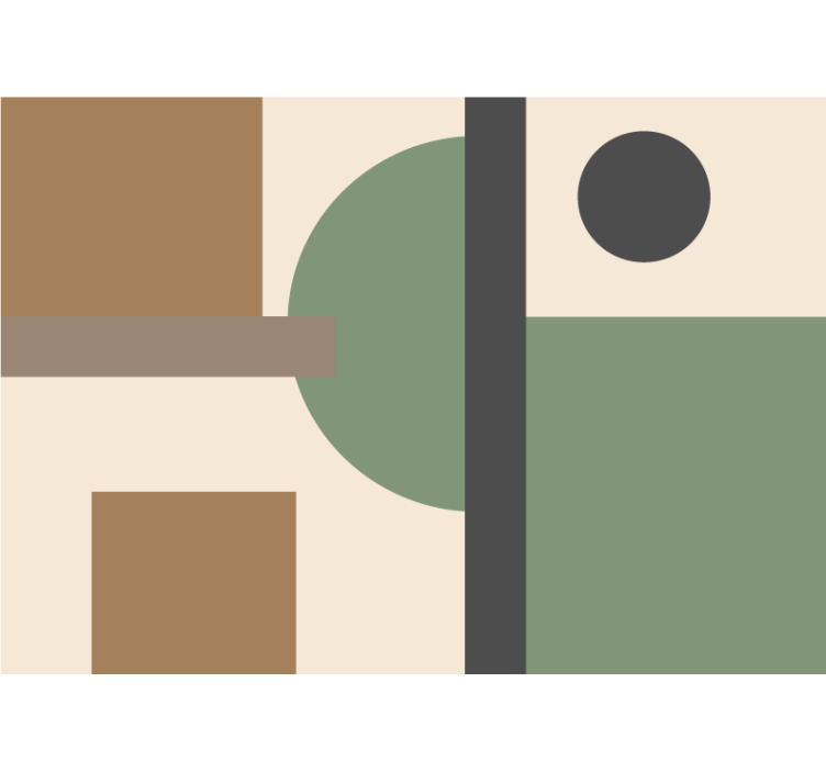 Geometrikus formák szervezése absztrakt falfestmények - TenStickers