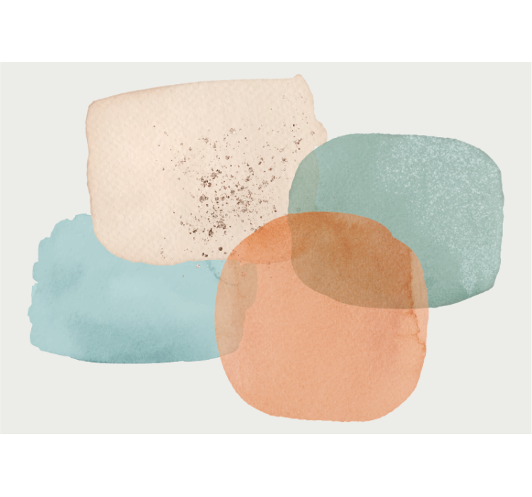 Földszínek minimalista dizájnú folyosói falfestmény - TenStickers