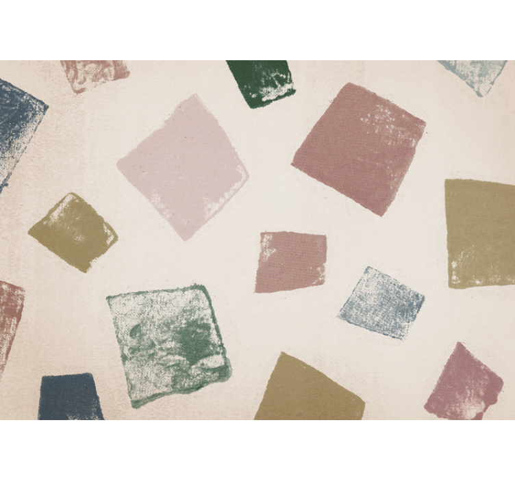 Geometrikus színblokkok - textúra és a minta falfestmények - TenStickers