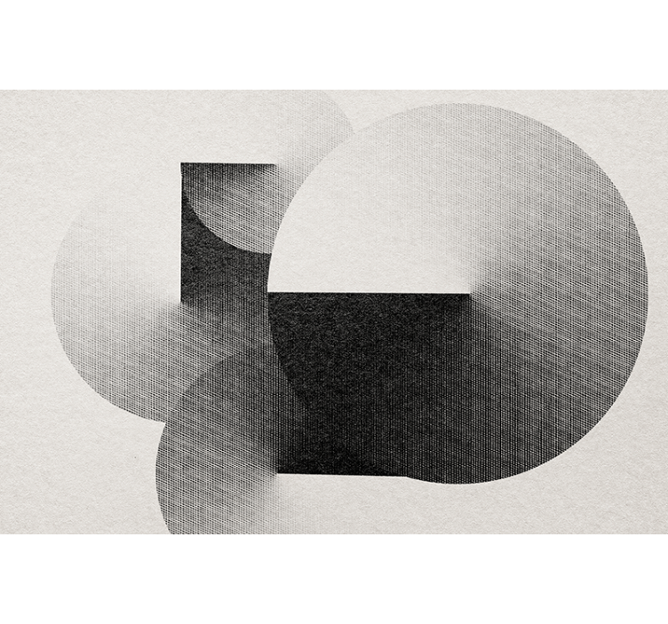 Absztrakt falfestmények geometrikus körkompozícióval - TenStickers