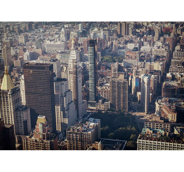 Városi panoráma falfestmény - TenStickers