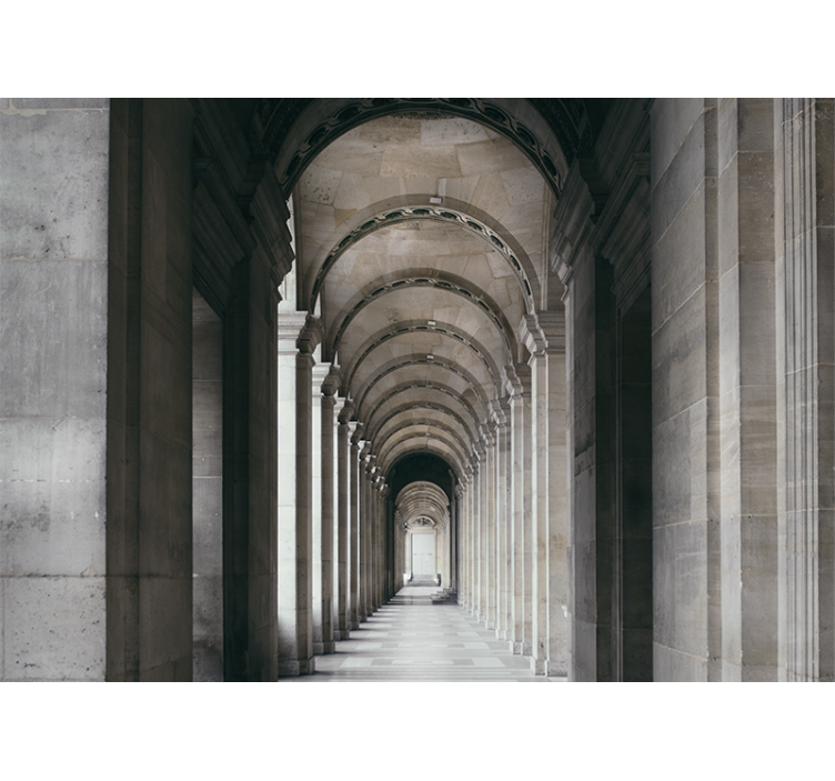 ősi cement ívek mélység 3d falikép - TenStickers