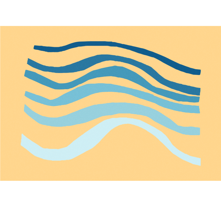 Hullámos vonalak textúra absztrakt falfestmények - TenStickers