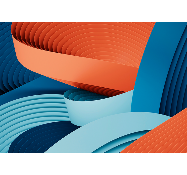 Dinamikus papír rétegek absztrakt falfestmények - TenStickers