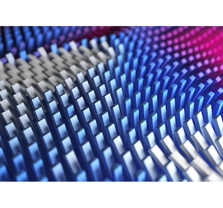 Absztrakt falfestmények texturált geometrikus hullámok - TenStickers