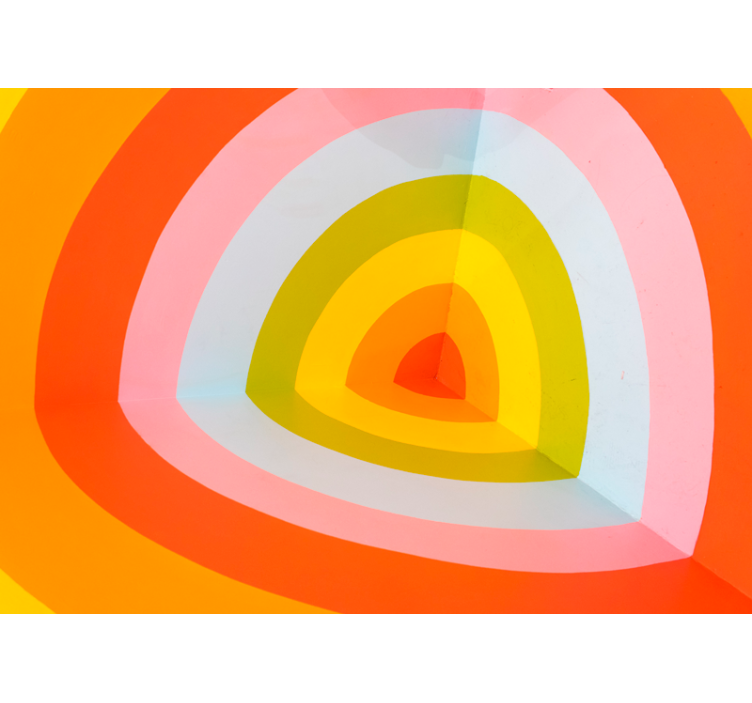 Színes rétegezett Ívek absztrakt falfestmények - TenStickers