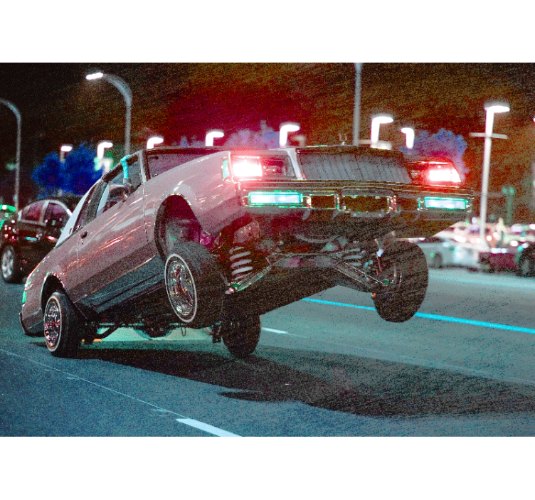 Classic car stunt jármű falfestmények - TenStickers