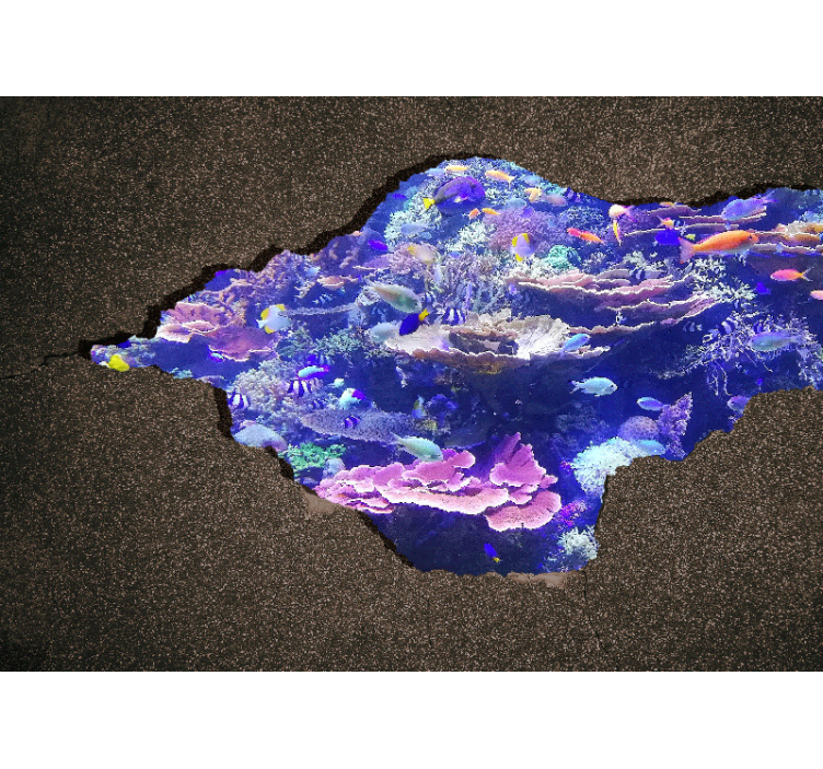 Hullámok alatt korall táj természeti falikárpitok - TenStickers