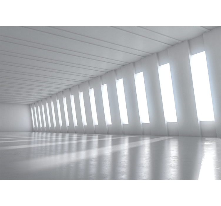 Minimalista világos tér 3d hatású falfestmények - TenStickers