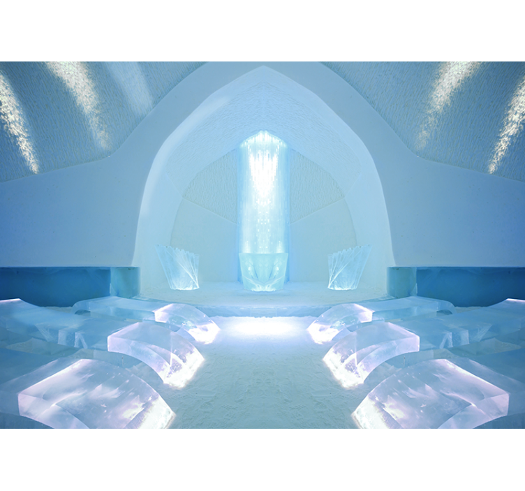 Jégkristály menedék természeti falikárpitok - TenStickers