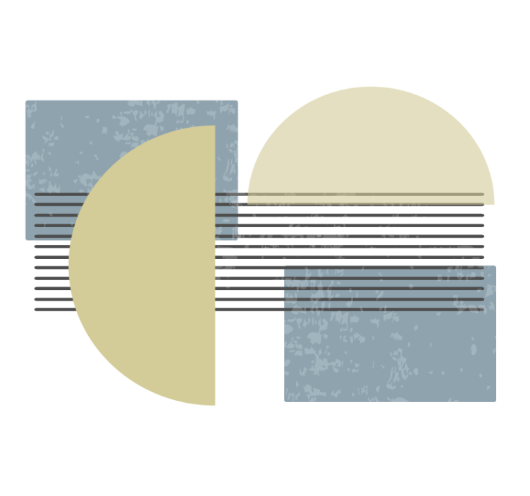 Geometrikus formák elrendezése művészeti falfestmények - TenStickers