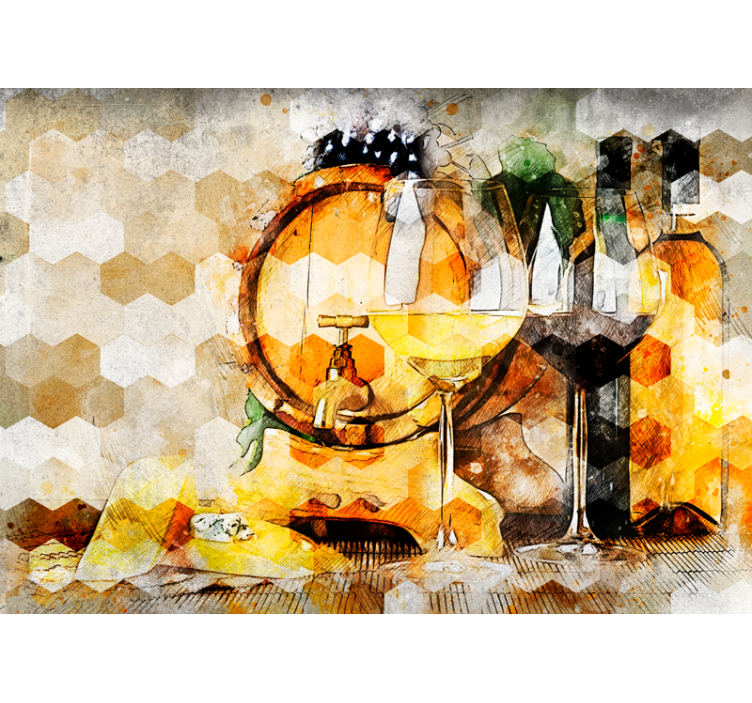 Zenei témájú falfestmények boroshordó művészet - TenStickers