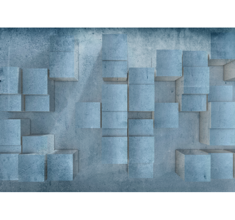 Geometrikus blokk minta falfestmények textúrával - TenStickers