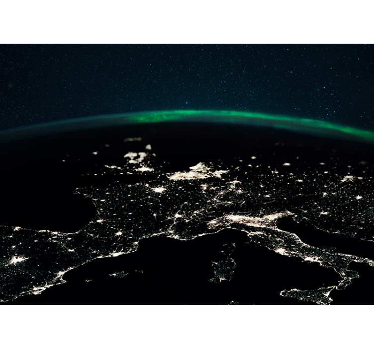 Föld légi nézet tér falfestmény - TenStickers