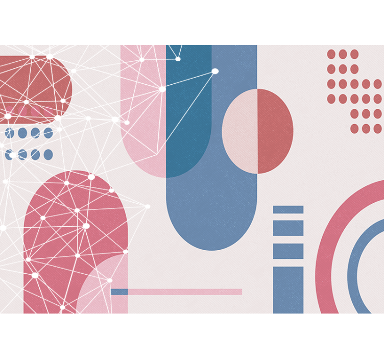 Geometrikus formák hálózata absztrakt falfestmények - TenStickers