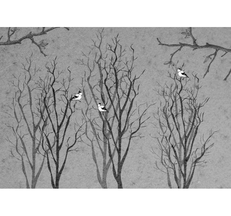 Madárral teli ágak falfestmények fákhoz - TenStickers