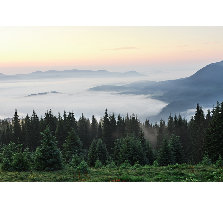 Békés hegyi kilátás táj falfestmények - TenStickers