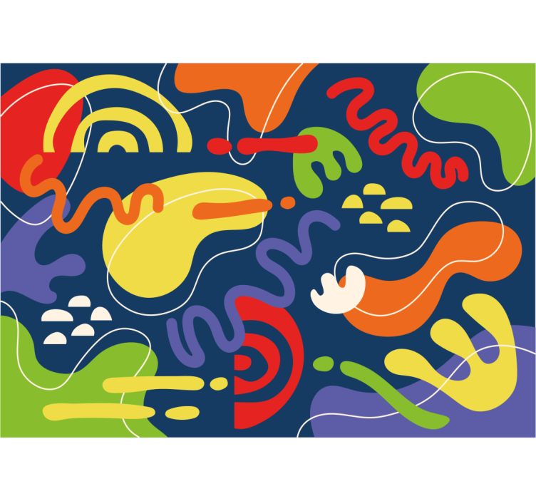 Dinamikus színes hullámok absztrakt falfestmények - TenStickers