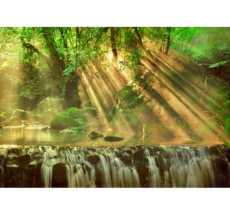 Áramló zöldery természeti falikárpitok - TenStickers