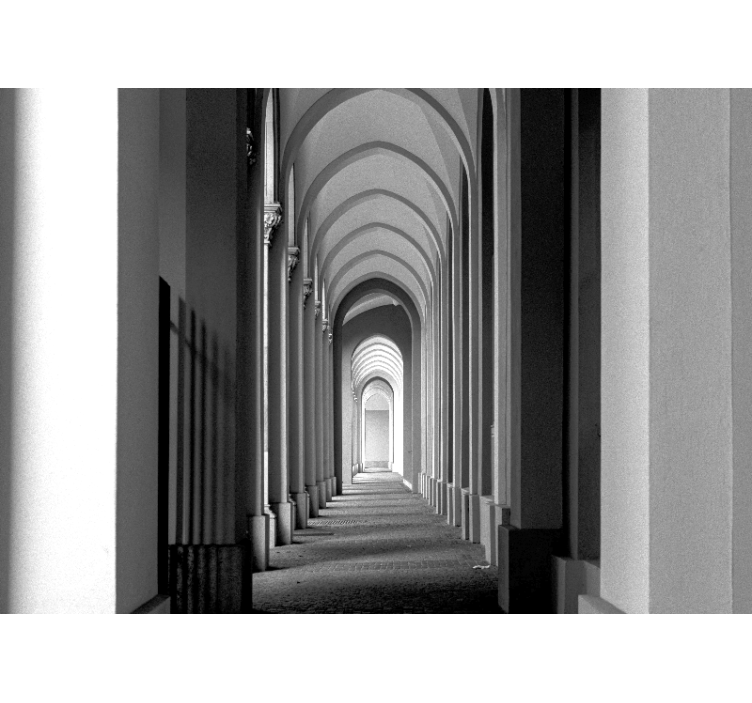 Városi falfestmény - Építészeti íves perspektíva - TenStickers