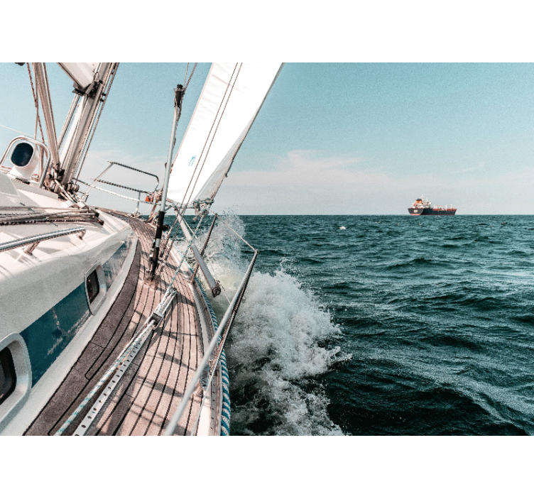 Tengeri jacht hatású 3d falfestmény - TenStickers