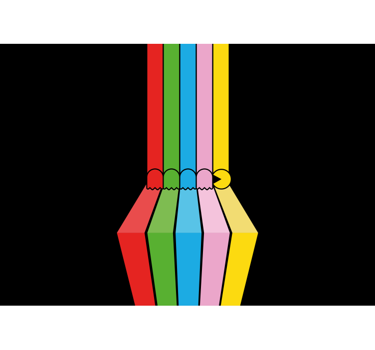 Színes ceruza vonások városi művészet falfestmények - TenStickers