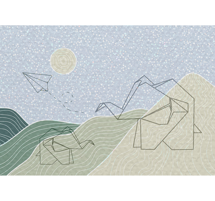 Japán elefántok tervezése Gyermek hálószoba fototapéta - TenStickers