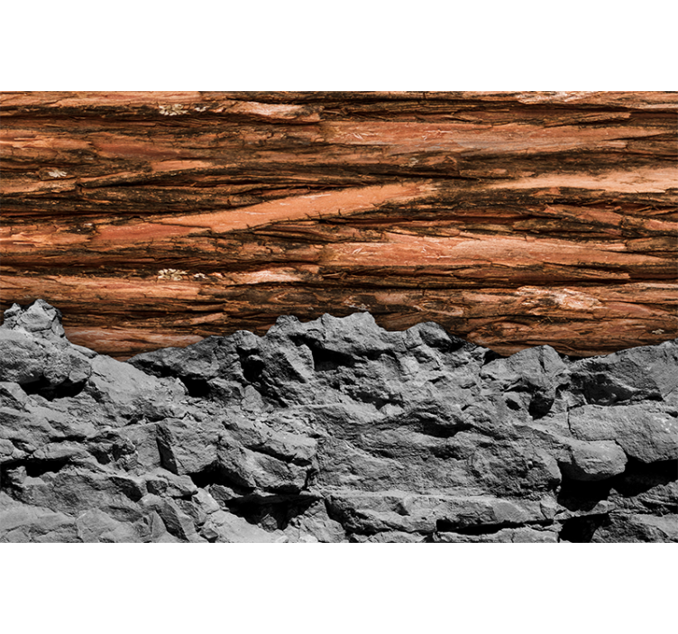 Földes textúrájú rétegek Nappali fototapéta - TenStickers