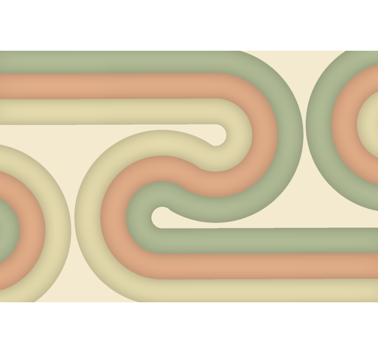 ívelt retro minta Nappali fototapéta - TenStickers