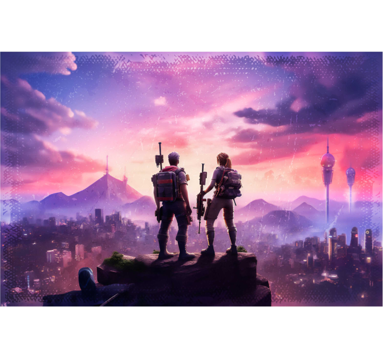 Falfestmény tini hálószoba karakterek a kalandban - TenStickers